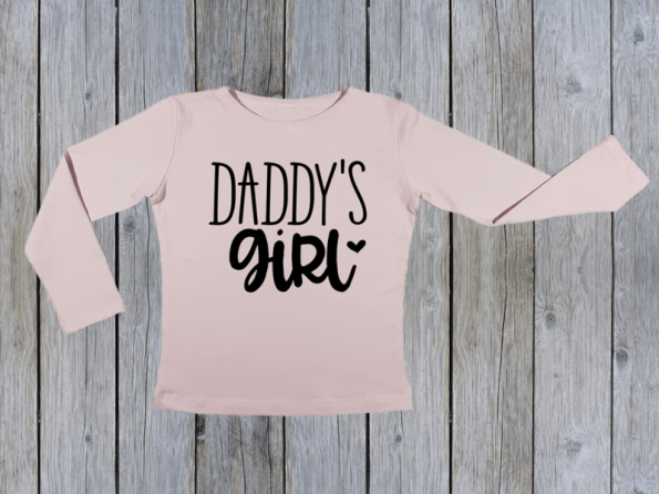 KIDSBEE Dievčenské bavlnené tričko Daddy’s Girl – ružovéeľ. 122
