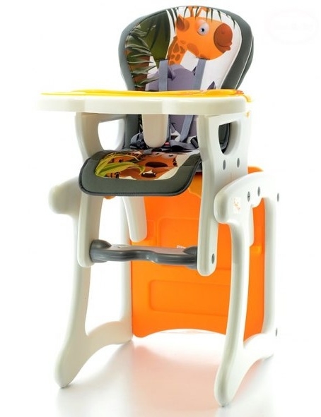 Euro Baby Jedálenský stolček 2v1 – Žirafa oranžová
