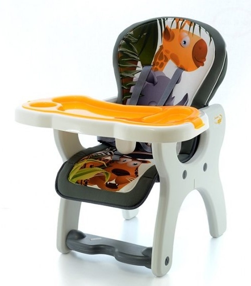 Jedálenský stolček – Žirafa oranžová