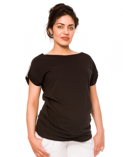 Be MaaMaa Tehotenské tričko Lia – čierne