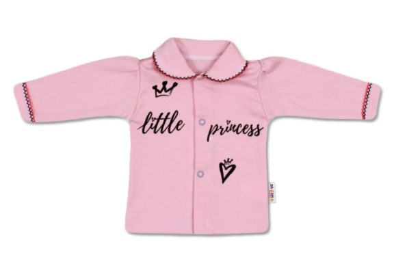 Baby Nellys Bavlnená košieľka Little Princess – růžová