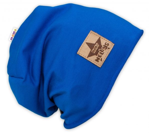 Bavlnená čiapočka Baby Nellys ® – tm. modrá