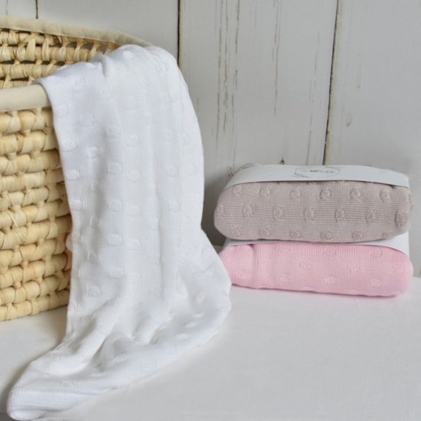 Luxusná bambusová detská pletená deka