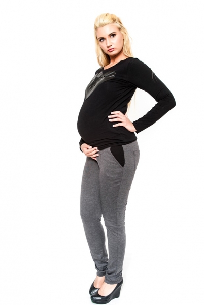 Tehotenské nohavice Be Maamaa – NINA sivá