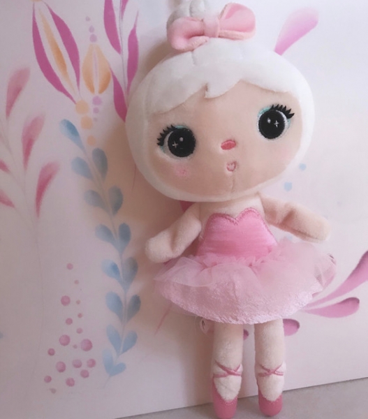 Mini handrová bábika Metoo s klipom Baletka