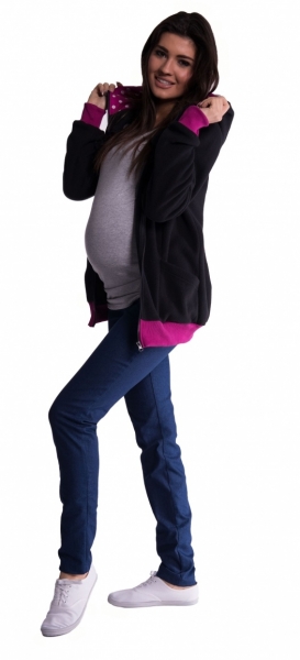 Be MaaMaa Mikina s kapucňou nielen pre tehotné – čierna