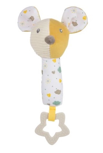 Canpol babies Plyšová hračka s hryzátkom a pískátkem – Myška