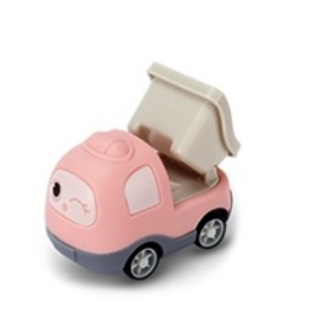 Stavebné mini autíčko na zotrvačník Tulimi – ružové