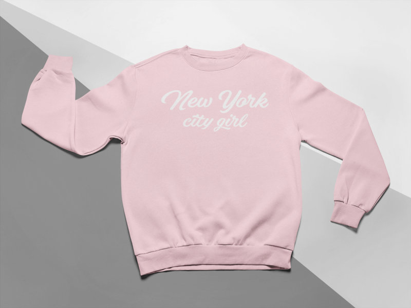 KIDSBEE Moderná detská dievčenská mikina New York City Girl – ružová