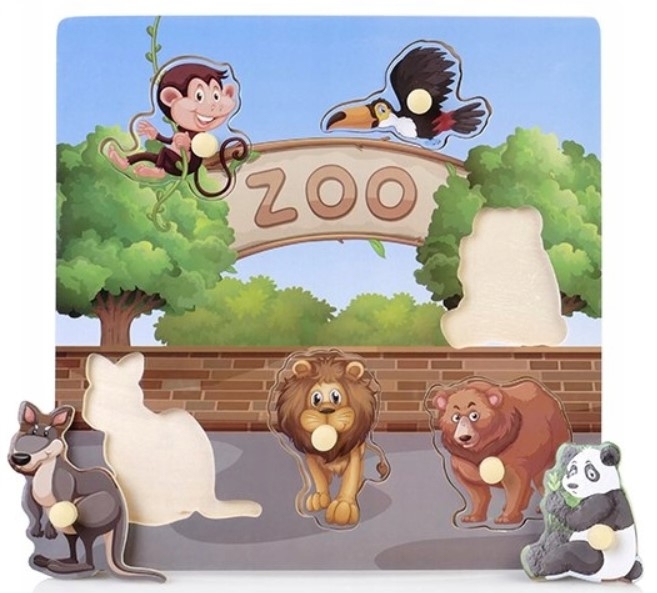 vkladacie puzzle Tulimi – Zoo – 6 dielikov