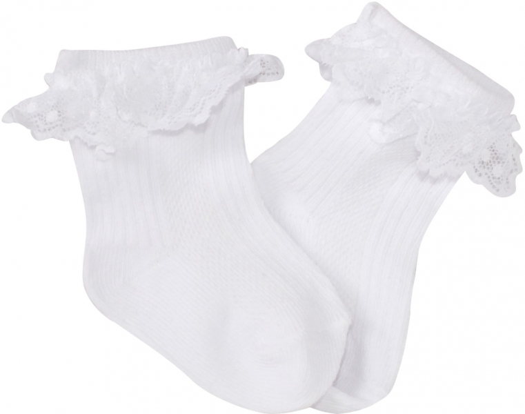 Bavlnené ponožky s čipkovým volánikom Baby Nellys