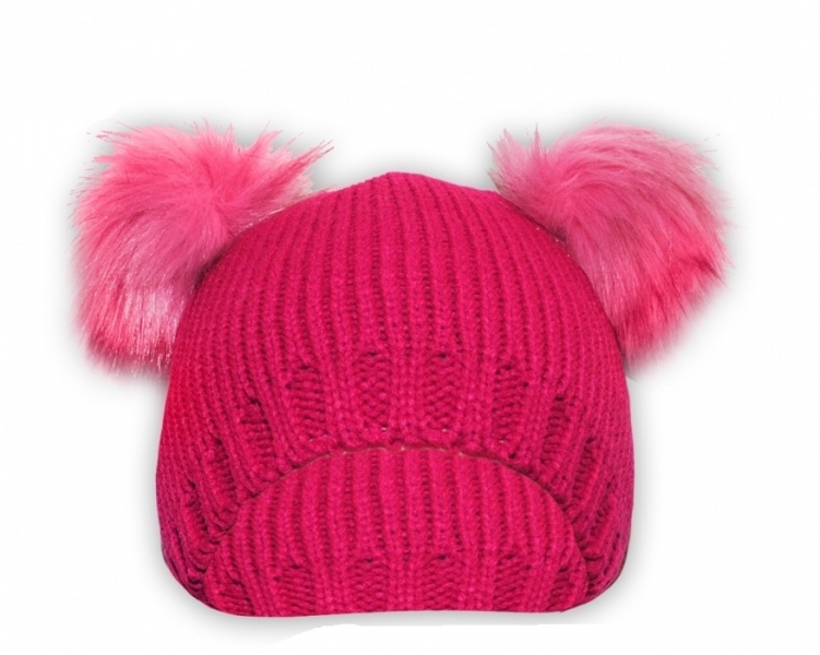 Zimné čiapky Mako chlupáček Baby Nellys ® – tm. ružový
