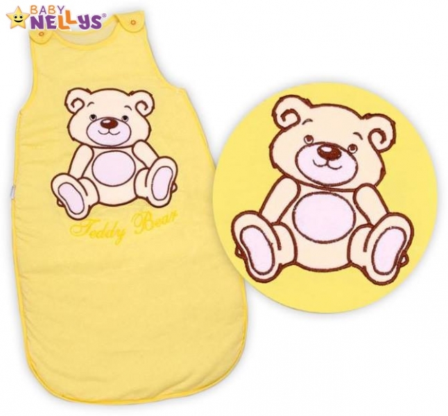 Spací vak Medvedík Teddy Baby Nellys – žltý / krémový vel. 2